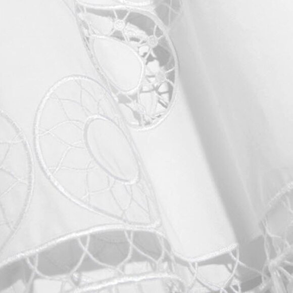 TEMPERLY LONDON Bellanca Embroidered Cotton Poplin Midi Skirt - Picture 3 of 14